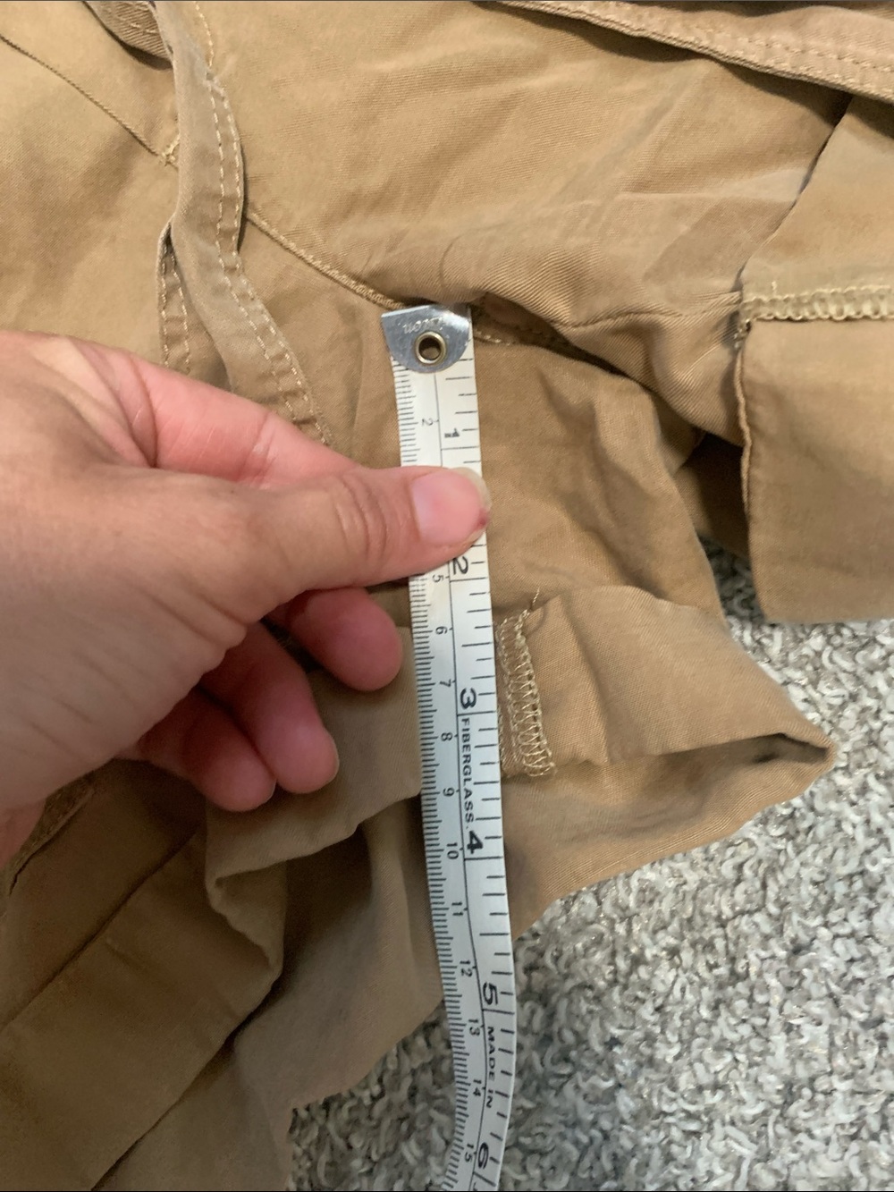Aerie Tan Tie-Waist Lyocell High Waisted Cuffed Relaxed Shorts - Picture 7 of 10